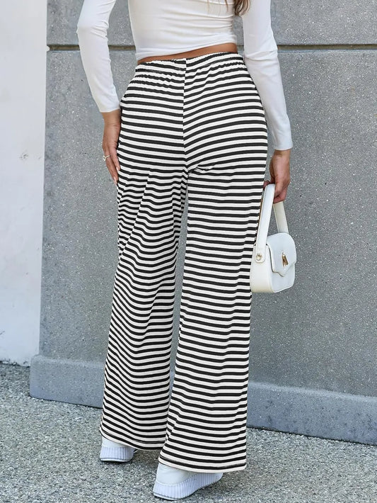 Lovelet Striped Wide Leg Pants - Roe Creation