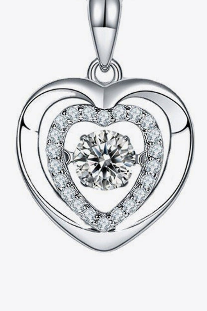 Moissanite Heart Pendant Necklace - Roe Creation