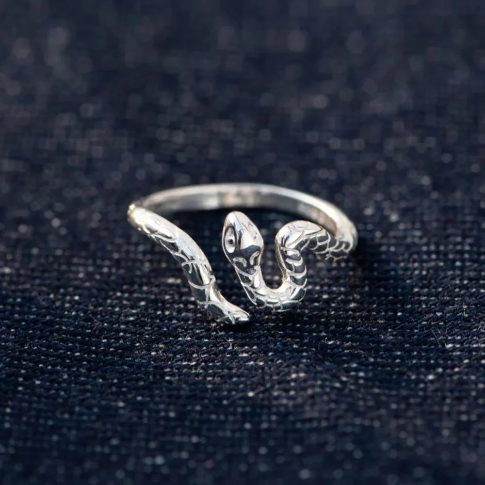 925 Sterling Silver Snake Ring - Roe Creation