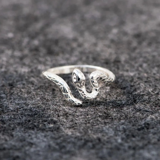 925 Sterling Silver Snake Ring - Roe Creation