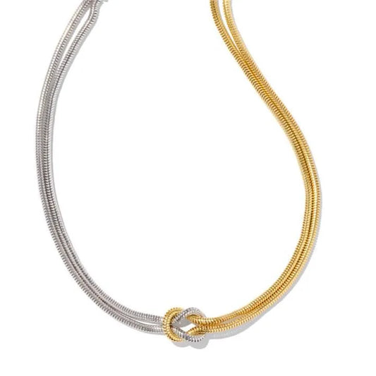 Titanium Steel Knotted Necklace - Roe Creation