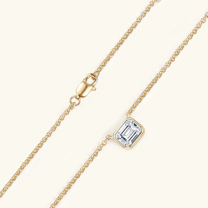 1 Carat Moissanite 925 Sterling Silver Pendant Necklace - Roe Creation