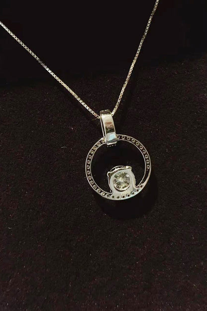 1 Carat Moissanite 925 Sterling Silver Necklace - Roe Creation
