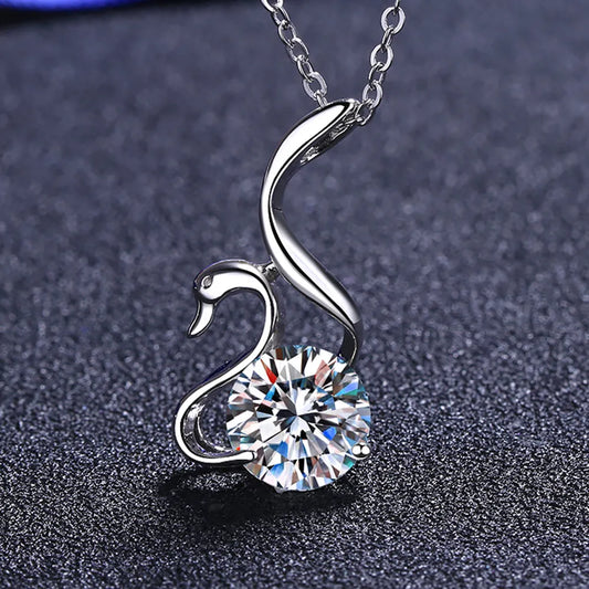 2 Carat Moissanite 925 Sterling Silver Necklace - Roe Creation