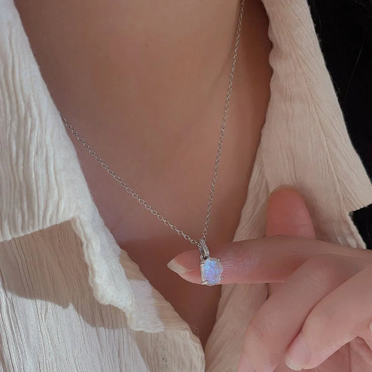 Moonstone 925 Sterling Silver Necklace - Roe Creation