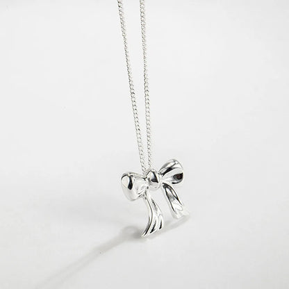 Copper Bow Shape Pendant Necklace - Roe Creation