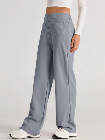 High Waist Wide Leg Pants - Roe Creation