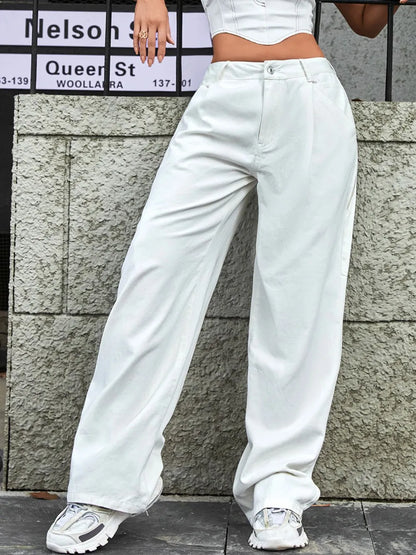 Wide Leg Jeans with Pockets - Roe Creation