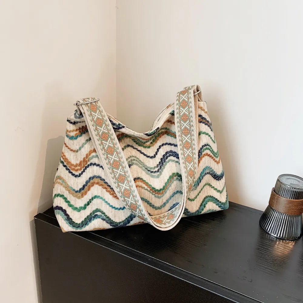 Vintage Medium Shoulder Bag with Adjustable Strap - Roe Creation