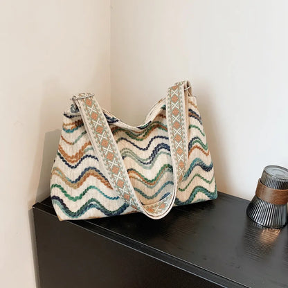Vintage Medium Shoulder Bag with Adjustable Strap - Roe Creation
