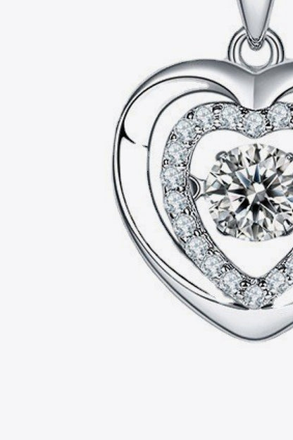 Moissanite Heart Pendant Necklace - Roe Creation