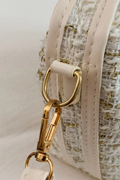 Woven Shoulder Bag with Removable Strap - Roe Creation