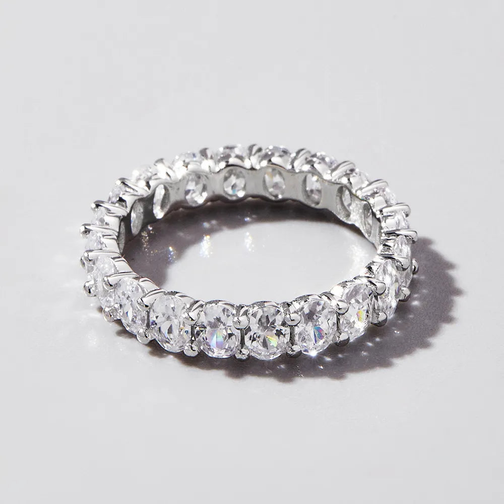 Inlaid Zircon 925 Sterling Silver Ring - Roe Creation
