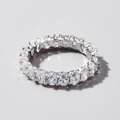 Inlaid Zircon 925 Sterling Silver Ring - Roe Creation