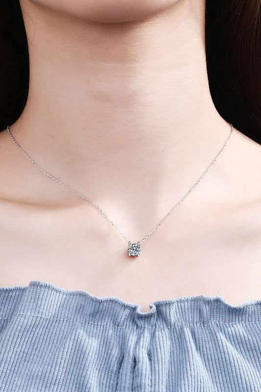 Moissanite 925 Sterling Silver Necklace - Roe Creation