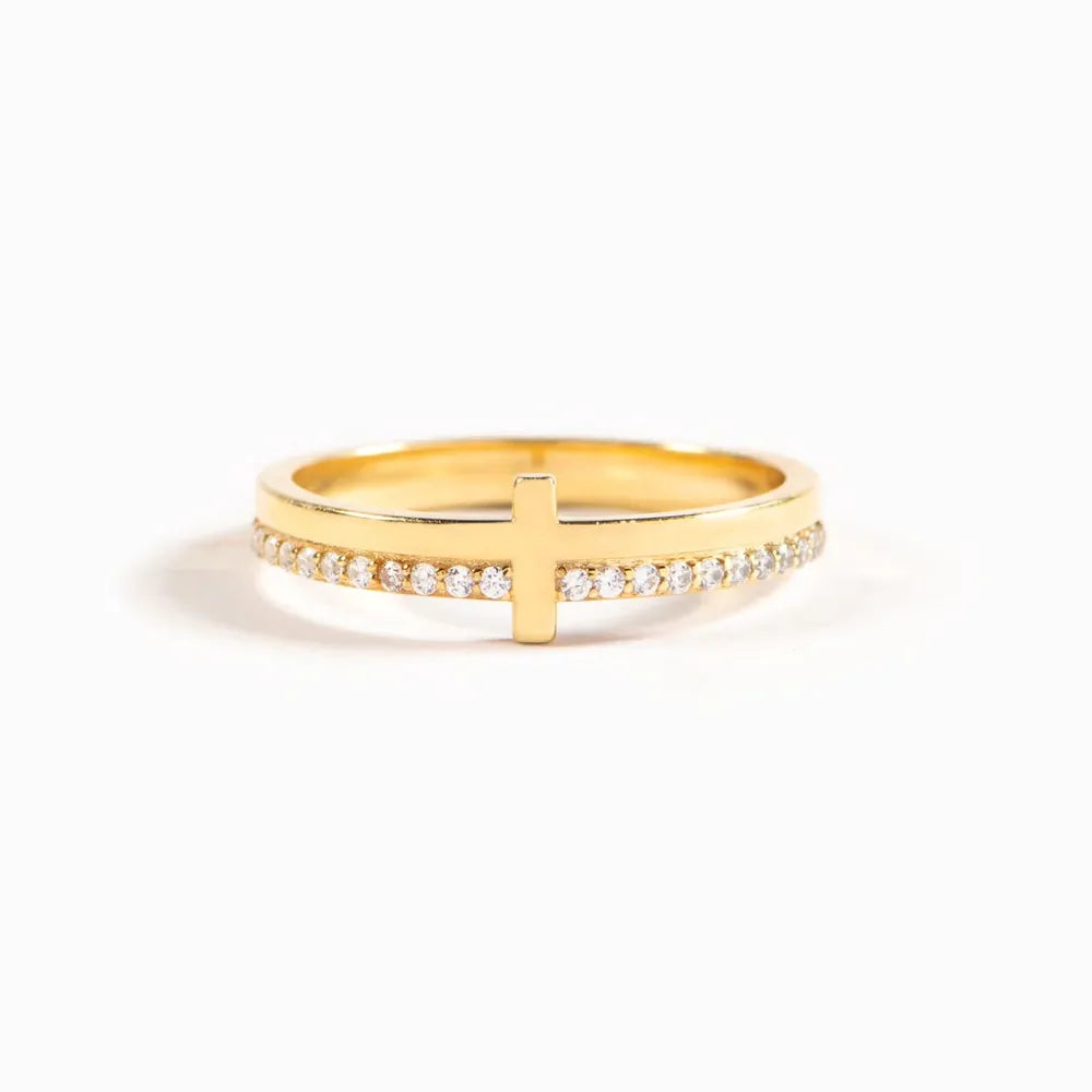 925 Sterling Silver Cross Ring - Roe Creation