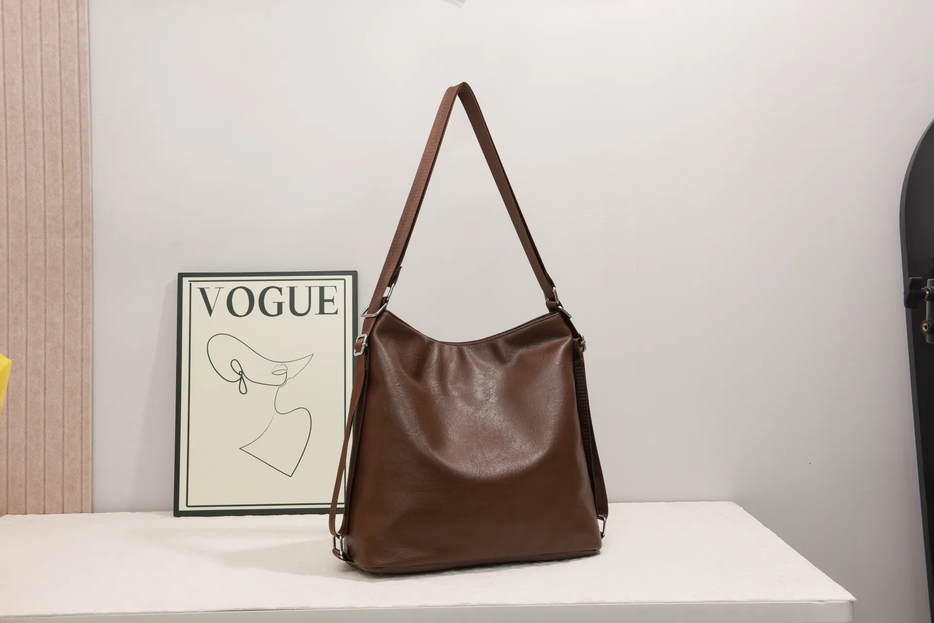 Leather Adjustable Strap Shoulder Bag - Roe Creation