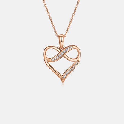 Moissanite 925 Sterling Silver Heart Necklace - Roe Creation