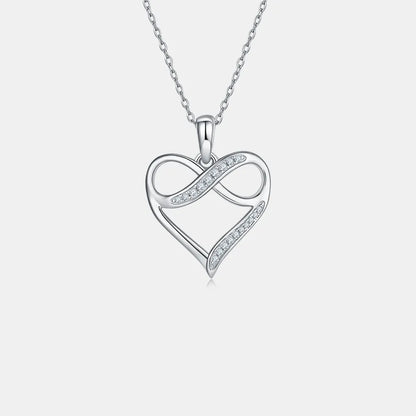 Moissanite 925 Sterling Silver Heart Necklace - Roe Creation