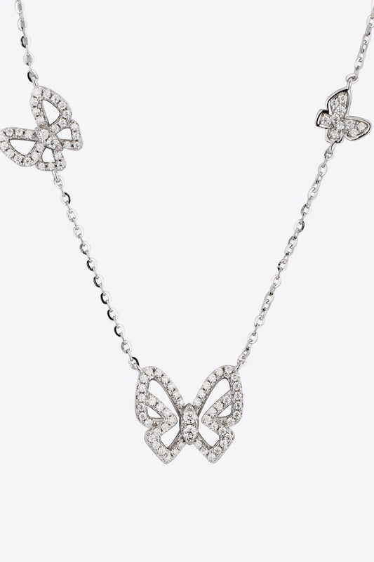 Moissanite Butterfly Shape Necklace - Roe Creation