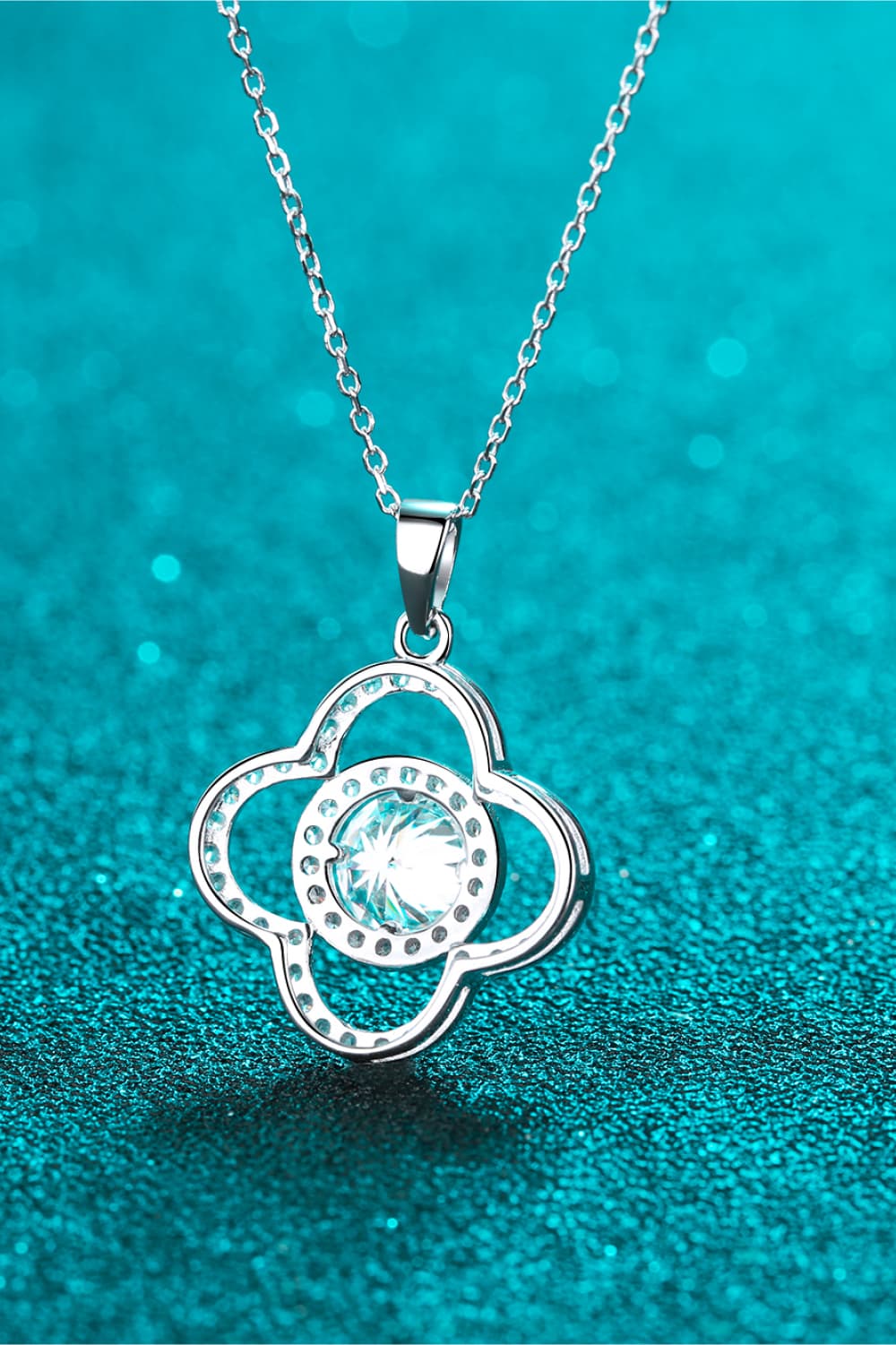 1 Carat Moissanite 925 Sterling Silver Necklace - Roe Creation