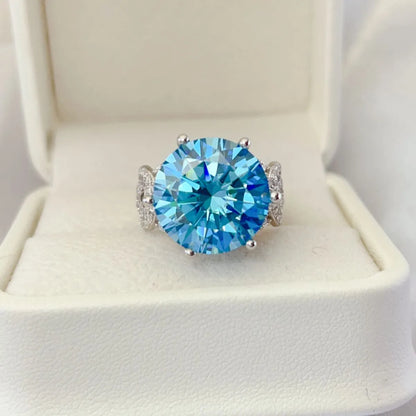 10 Carat Moissanite 925 Sterling Silver Ring - Roe Creation