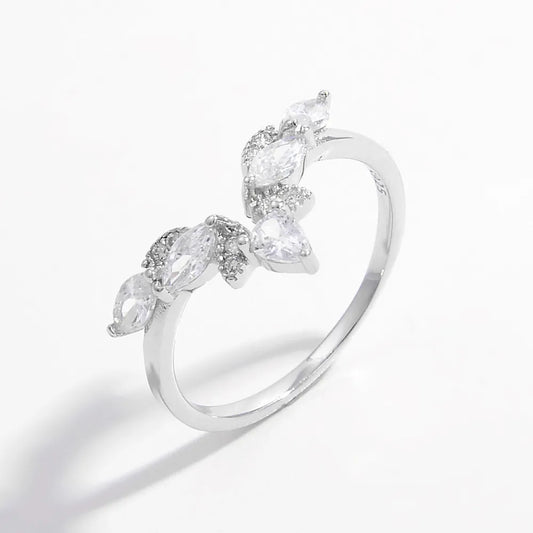 Inlaid Zircon 925 Sterling Silver Ring - Roe Creation