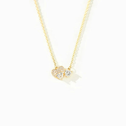 18K Gold-Plated 925 Sterling Silver Zircon Heart Necklace - Roe Creation