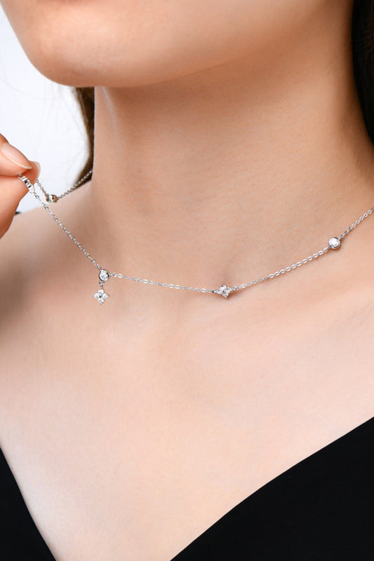 Moissanite 925 Sterling Silver Necklace - Roe Creation