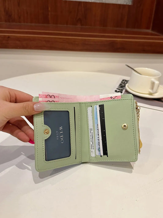 PU Leather Color Block Wallet - Roe Creation