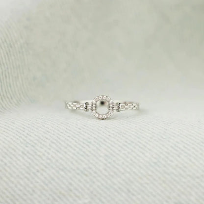 Inlaid Zircon 925 Sterling Silver Ring - Roe Creation