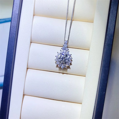 5 Carat Moissanite 925 Sterling Silver Pendant Necklace - Roe Creation