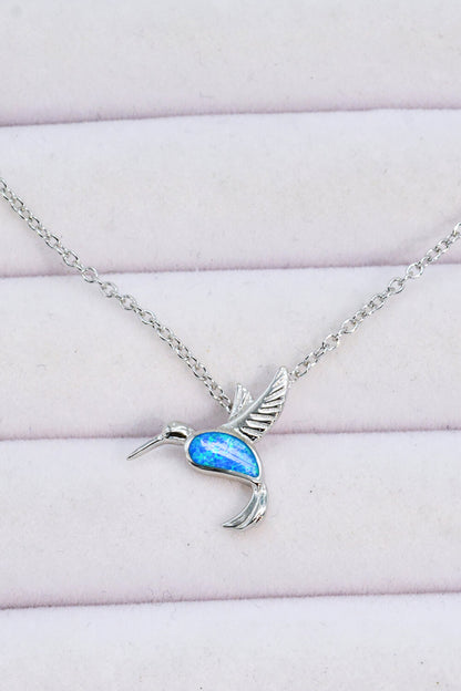 Opal Bird 925 Sterling Silver Necklace - Roe Creation