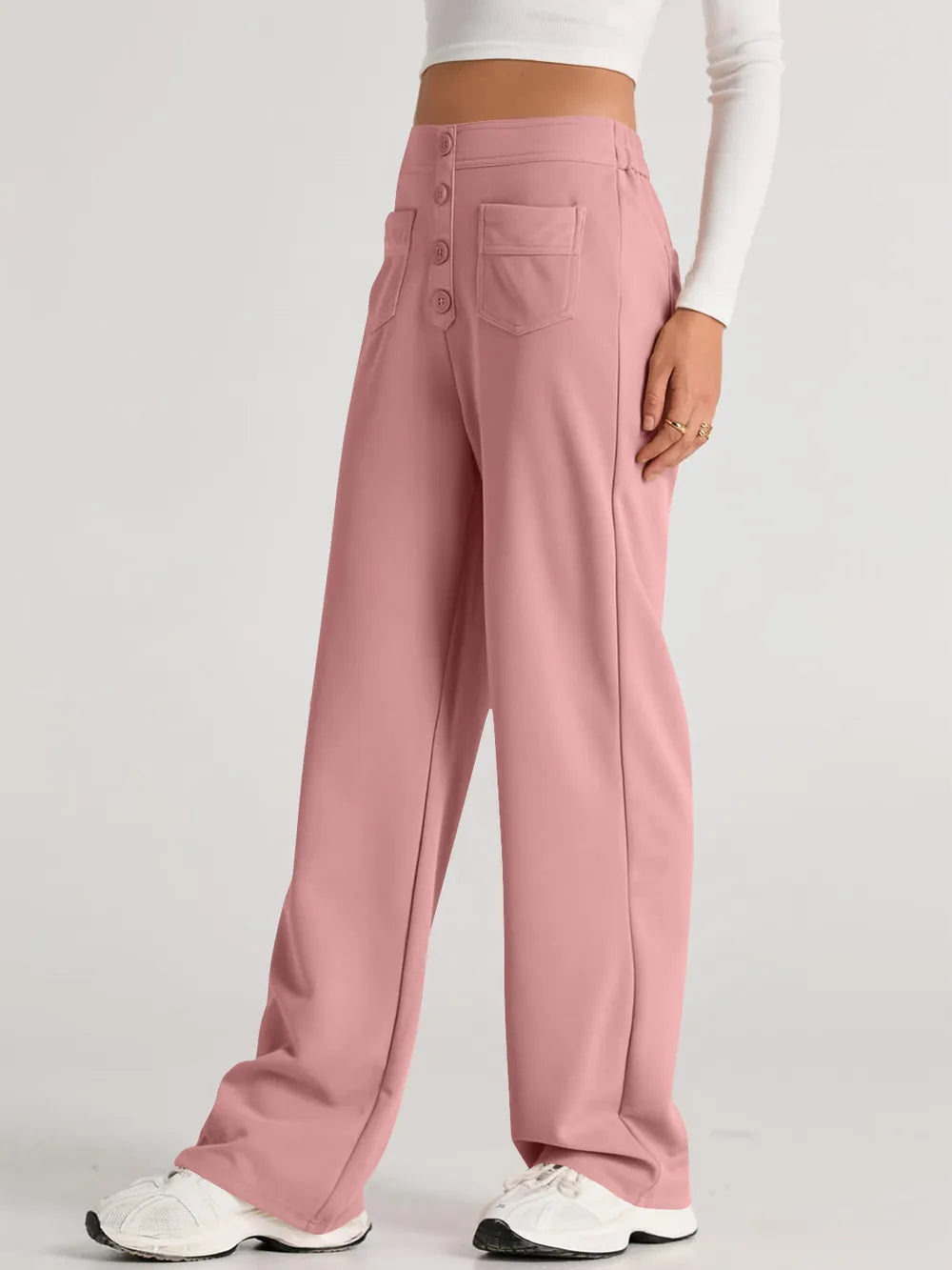 High Waist Wide Leg Pants - Roe Creation