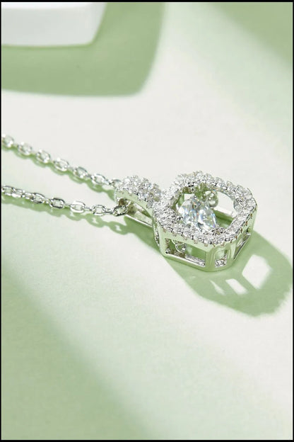 Adored Moissanite 925 Sterling Silver Necklace - Roe Creation