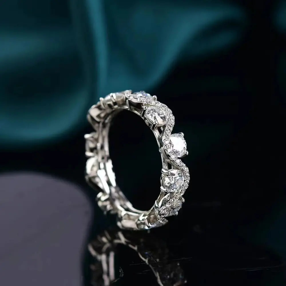 Moissanite 925 Sterling Silver Ring - Roe Creation