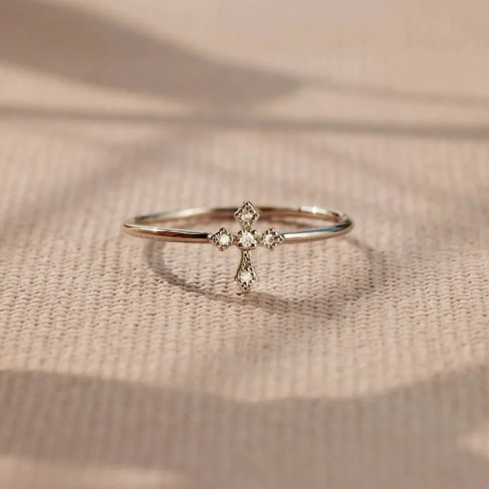925 Sterling Silver Cross Ring - Roe Creation