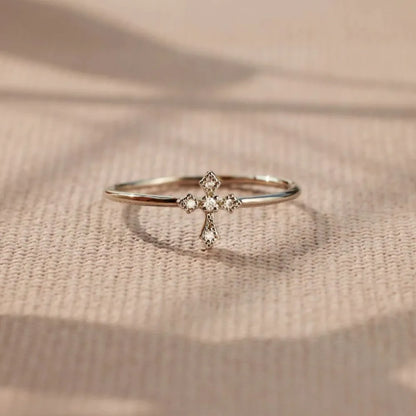 925 Sterling Silver Cross Ring - Roe Creation