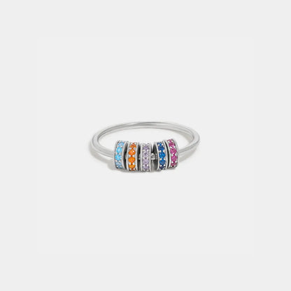 Inlaid Zircon 925 Sterling Silver Ring - Roe Creation