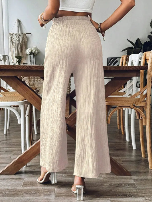 Frill Wide Leg Pants - Roe Creation