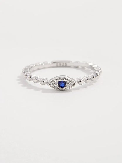 925 Sterling Silver Inlaid Zircon Ring - Roe Creation
