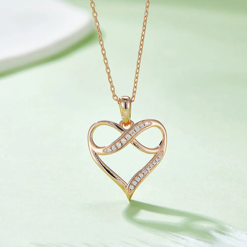 Moissanite 925 Sterling Silver Heart Necklace - Roe Creation