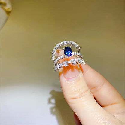1 Carat Moissanite 925 Sterling Silver Ring - Roe Creation