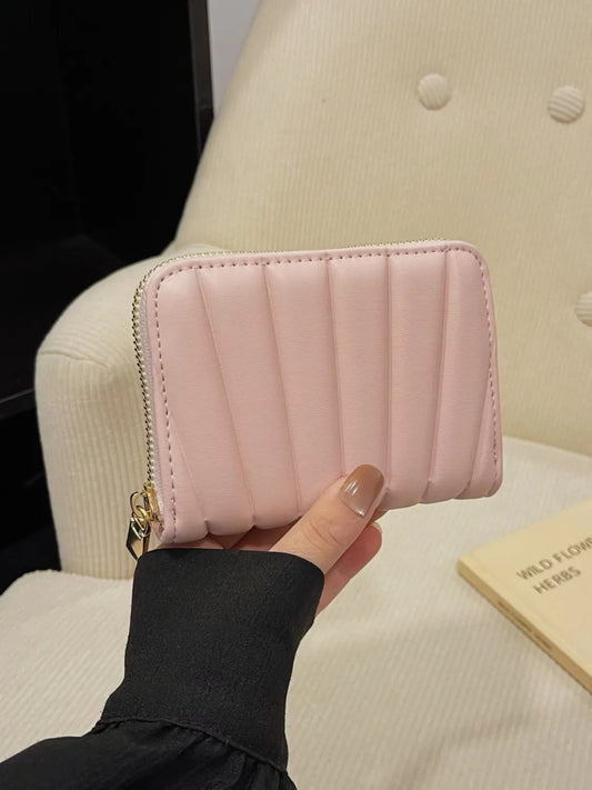 Solid PU Leather Mini Wallet - Roe Creation