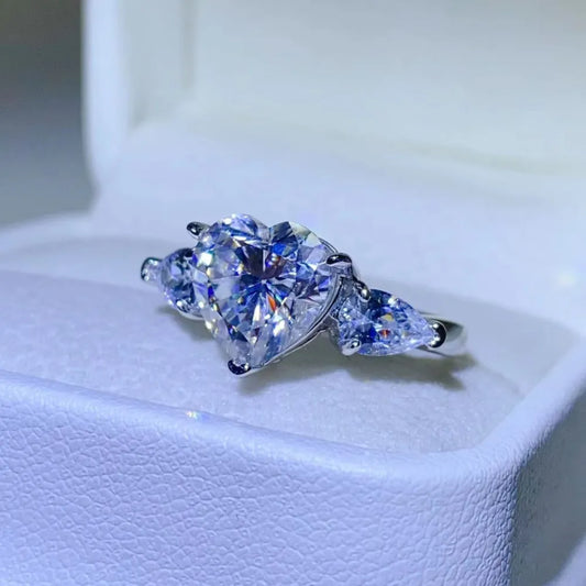3 Carat Moissanite 925 Sterling Silver Ring - Roe Creation