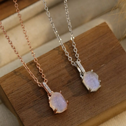 Moonstone 925 Sterling Silver Necklace - Roe Creation