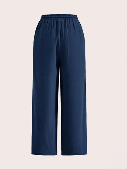 Drawstring Wide Leg Pants - Roe Creation