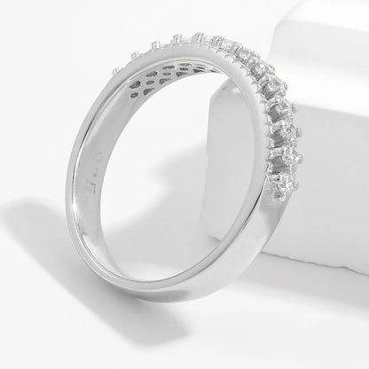 925 Sterling Silver Inlaid Zircon Ring - Roe Creation