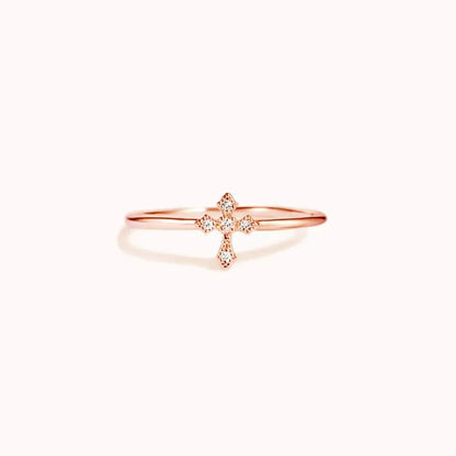 925 Sterling Silver Cross Ring - Roe Creation