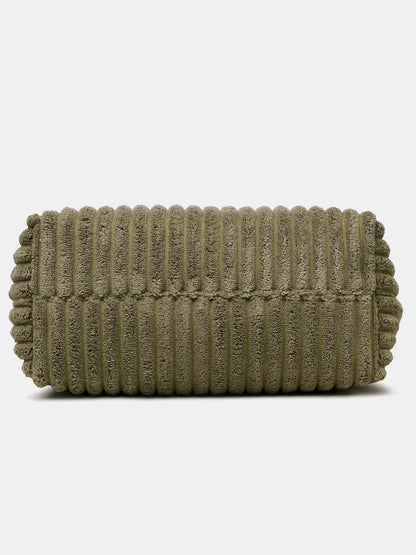 Solid Colour Corduroy Crossbody Bag with Removable Strap - Roe Creation